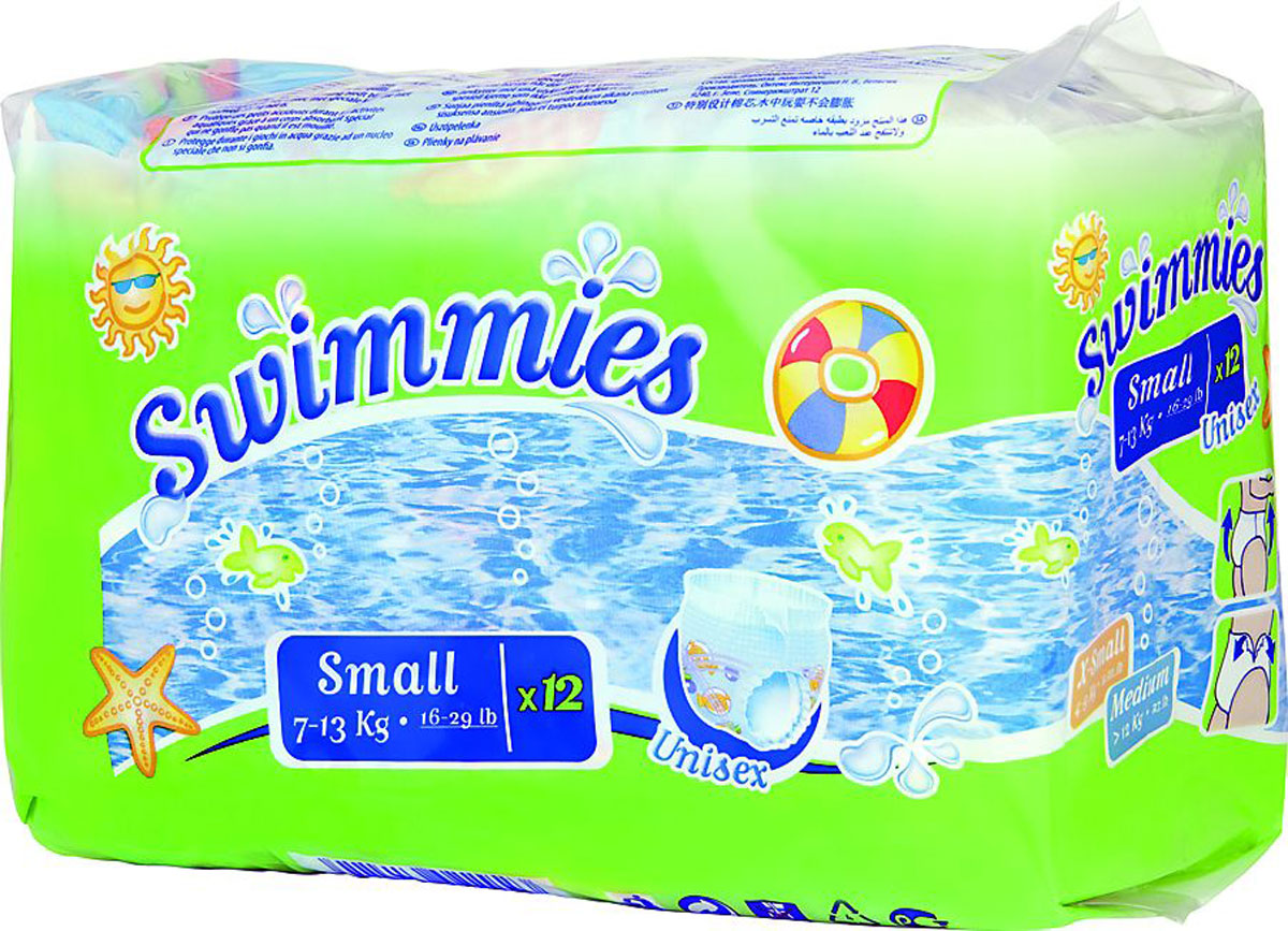 Swimmies Детские трусики для плавания Small 7-13 кг 12 шт