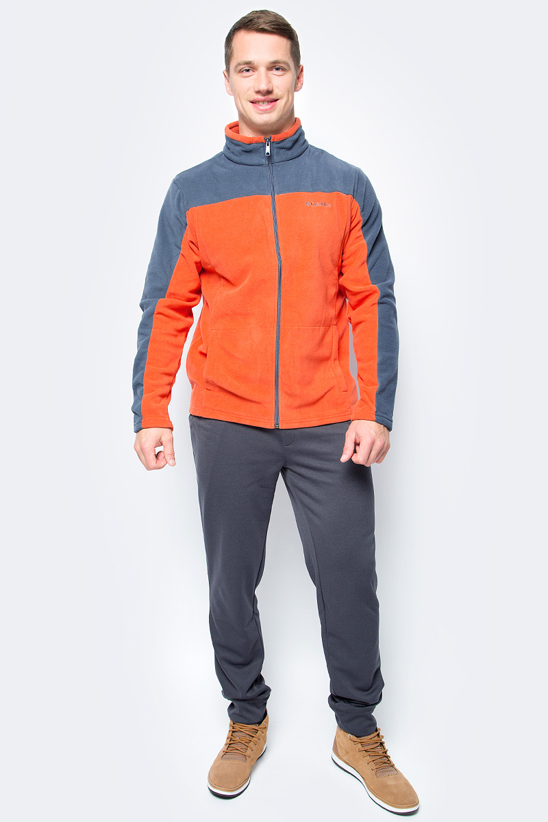 Толстовка мужская Columbia Western Ridge Full Zip M, цвет: оранжевый, серый. 1736711-835. Размер XL (52/54)1736711-835 Толстовка мужская Columbia Western Ridge Full Zip M, цвет: оранжевый, серый. 1736711-835. Размер XL (52/54)1736711-835Классическая мужская флисовая толстовка от Columbia на молнии для использования в качестве среднего слоя одежды. Флис - это очень удачный материал для одежды, которая направлена на удержание тепла, ведь ткань даже в мокром состоянии сохраняет свои теплоизоляционные свойства. Воротник-стойка защитит шею от продувания ветром. Модель дополнена двумя боковыми карманами и оформлена на груди логотипом с названием бренда.