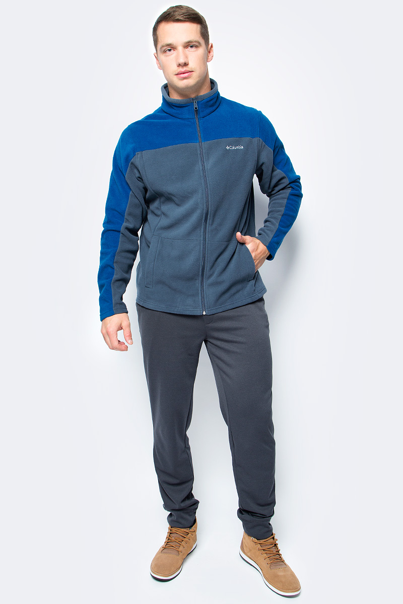 Толстовка мужская Columbia Western Ridge Full Zip M, цвет: темно-синий, серый. 1736711-436. Размер M (46/48)1736711-436 Толстовка мужская Columbia Western Ridge Full Zip M, цвет: темно-синий, серый. 1736711-436. Размер M (46/48)1736711-436Классическая мужская флисовая толстовка от Columbia на молнии для использования в качестве среднего слоя одежды. Флис - это очень удачный материал для одежды, которая направлена на удержание тепла, ведь ткань даже в мокром состоянии сохраняет свои теплоизоляционные свойства. Воротник-стойка защитит шею от продувания ветром. Модель дополнена двумя боковыми карманами и оформлена на груди логотипом с названием бренда.
