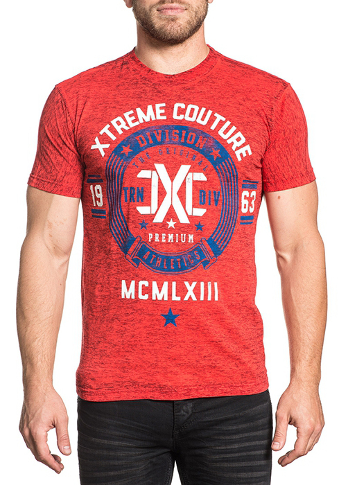 Футболка мужская Affliction Xtreme Couture Extreme Athletics, цвет: красный. X1673. Размер 2XL (54)X1673 Футболка мужская Affliction Xtreme Couture Extreme Athletics, цвет: красный. X1673. Размер 2XL (54)X1673Футболка мужская Affliction выполнена из натурального хлопка. Модель с круглым вырезом горловины и короткими рукавами оформлена оригинальным принтом.