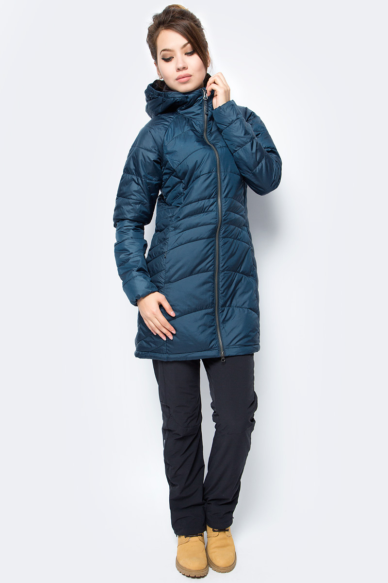 Куртка женская Columbia Karis Gale Long Jacket W, цвет: темно-синий. 1737051-494. Размер M (46)1737051-494 Куртка женская Columbia Karis Gale Long Jacket W, цвет: темно-синий. 1737051-494. Размер M (46)1737051-494Женская куртка станет отличным вариантом для путешествий и долгих прогулок в прохладную погоду. Куртка изготовлена из качественного материала с утеплителем. Куртка застегивается на молнию. Модель дополнена капюшоном и врезными карманами на молниях.