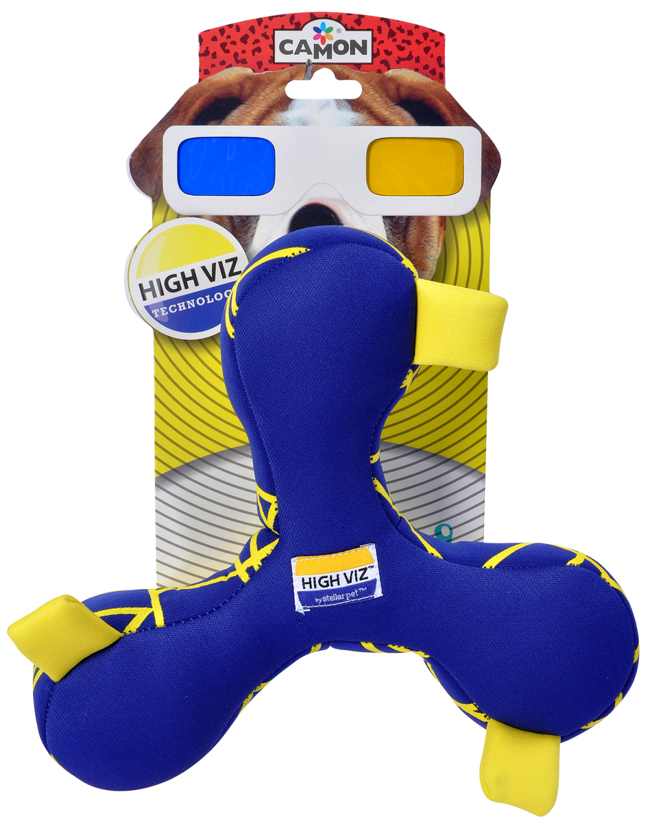 Игрушка для собак Camon High VIZ. Три-сайдс, 22 смAH503/F Игрушка для собак Camon High VIZ. Три-сайдс, 22 смAH503/FИгрушка для водных игр, не тонет, сине-желтая для лучшей видимости
