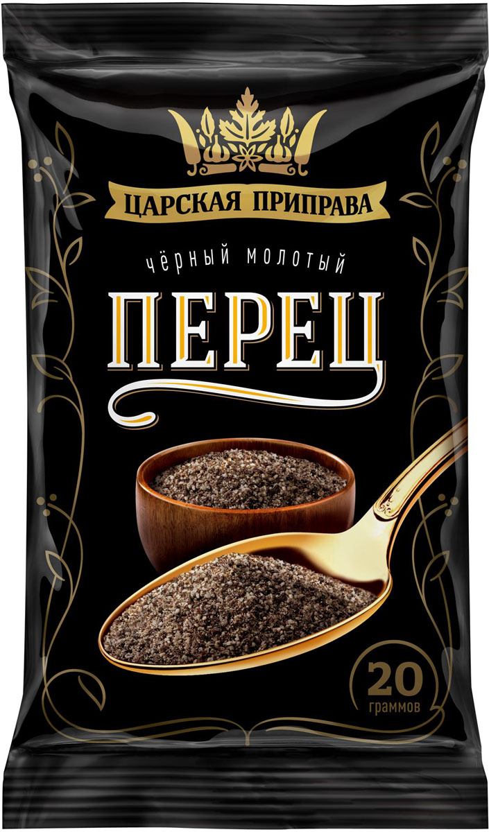 Царская приправа перец черный молотый, 4 пакетика по 20 гAG_TZPR_P01_20_4 Царская приправа перец черный молотый, 4 пакетика по 20 гAG_TZPR_P01_20_4Согласно легенде, первым европейцем, который увидел, как растет перец, был император Александр Македонский – во время своего завоевательного похода в Индию.