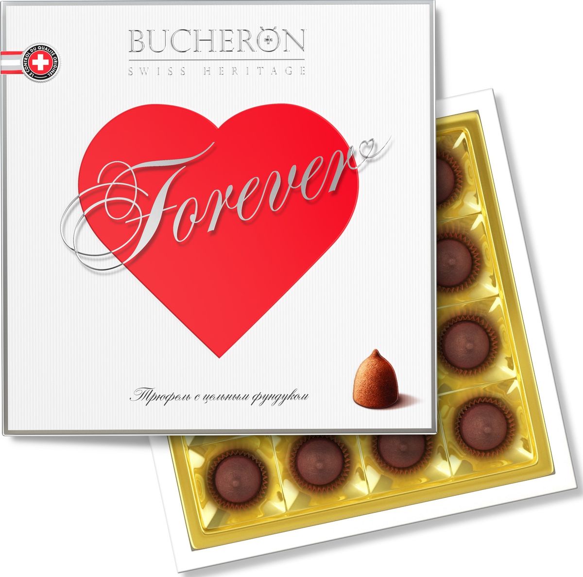 Bucheron трюфель с цельным фундуком, 225 г16.5855 Bucheron трюфель с цельным фундуком, 225 г16.5855Сочетание изысканного шоколада из африканских какао-бобов с цельными ядрами фундука, выросшего в солнечной итальянской провинции Новара.