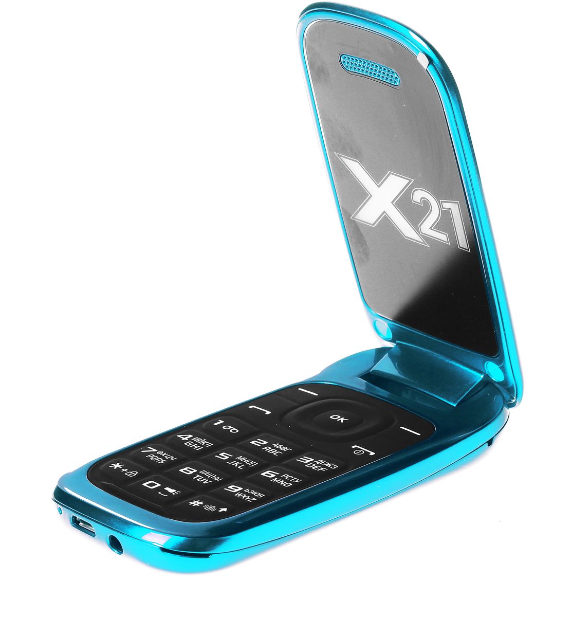 Qumo Push X21, Blue22531 Qumo Push X21, Blue22531Телефон QUMO Push X21 - классическая раскладушка со всем необходимым функционалом. Отличный выбор для человека, который хочет всегда оставаться на связи.Телефон поддерживает одновременную работу двух SIM-карт, позволит слушать FM-радио, а также проигрывает MP3 и MP4 файлы.Наличие встроенного музыкального плеера оценят любители музыки, тем более что новый телефон позволяет взять с собой солидную медиатеку: гаджет оборудован слотом для карт памяти microSD.QUMO Push X21 оборудован полным набором приложений для ежедневного использования: органайзером, диктофоном, будильником, калькулятором.Встроенная Li-Pol батарея повышенной емкости - 800 мАч - позволит оставаться на связи до 2 недель.Телефон сертифицирован EAC и имеет русифицированную клавиатуру, меню и Руководство пользователя.