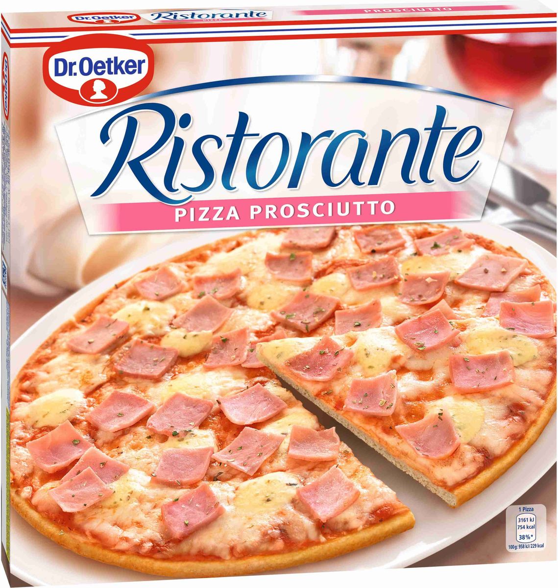Dr.Oetker Пицца Ristorante Ветчина, 330 г22187 Dr.Oetker Пицца Ristorante Ветчина, 330 г22187Пицца Ristorante - вкусно, как в настоящей итальянской пиццерии! Пицца Ristorante - изысканная итальянская пицца на тонком хрустящем тесте с богатой начинкой. Обильно покрыта помидорами, ветчиной и сыром на хрустящем тонком корже. Способ приготовления: предварительно разогреть духовку, снять пленку,выпекать замороженную пиццу 10-12 минут.