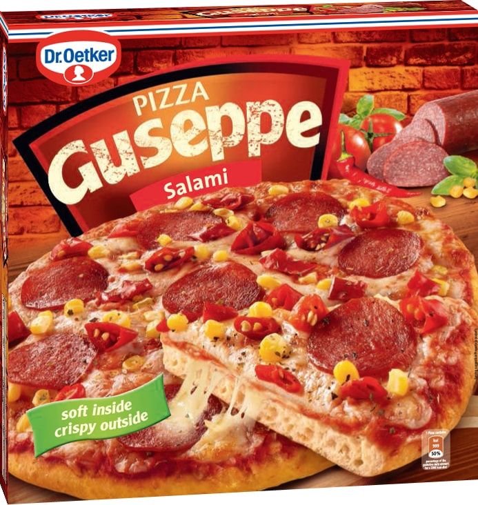 Dr.Oetker Пицца Guseppe Салями, пышное тесто, 380 г902117 Dr.Oetker Пицца Guseppe Салями, пышное тесто, 380 г902117Пицца Ristorante - вкусно, как в настоящей итальянской пиццерии! Пицца Ristorante - изысканная итальянская пицца на тонком хрустящем тесте с богатой начинкой.
