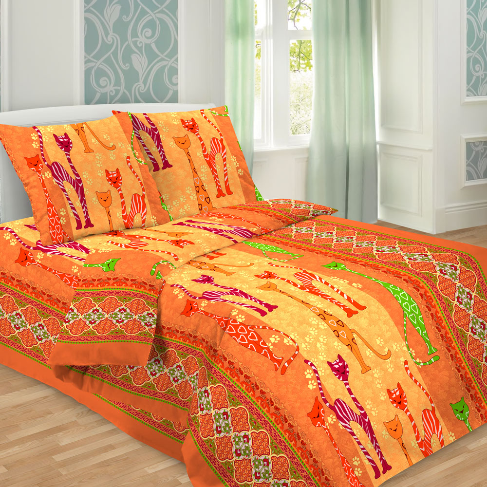 Комплект постельного белья Letto Традиция, 1,5 спальный, наволочки 70 x 70 см, цвет: оранжевый. B215-3B215-3 Комплект постельного белья Letto Традиция, 1,5 спальный, наволочки 70 x 70 см, цвет: оранжевый. B215-3B215-3Серия Letto Традиция выполнена из классической российской бязи, привычной для большинства российских покупательниц. Ткань плотная (125гр/м), используются современные устойчивые красители и в том числе технология с эффектом 3д. Традиционная российская бязь выгодно отличается от импортных аналогов по цене, при том, что сама ткань и толще, меньше сминается и служит намного дольше. Рекомендуется перед первым использованием постирать, но не пересушивать. Применение кондиционера при стирке сделает такое постельное белье мягче и комфортней. Пододеяльник на молнии. Обращаем внимание, что расцветка наволочек может отличаться от представленной на фото.