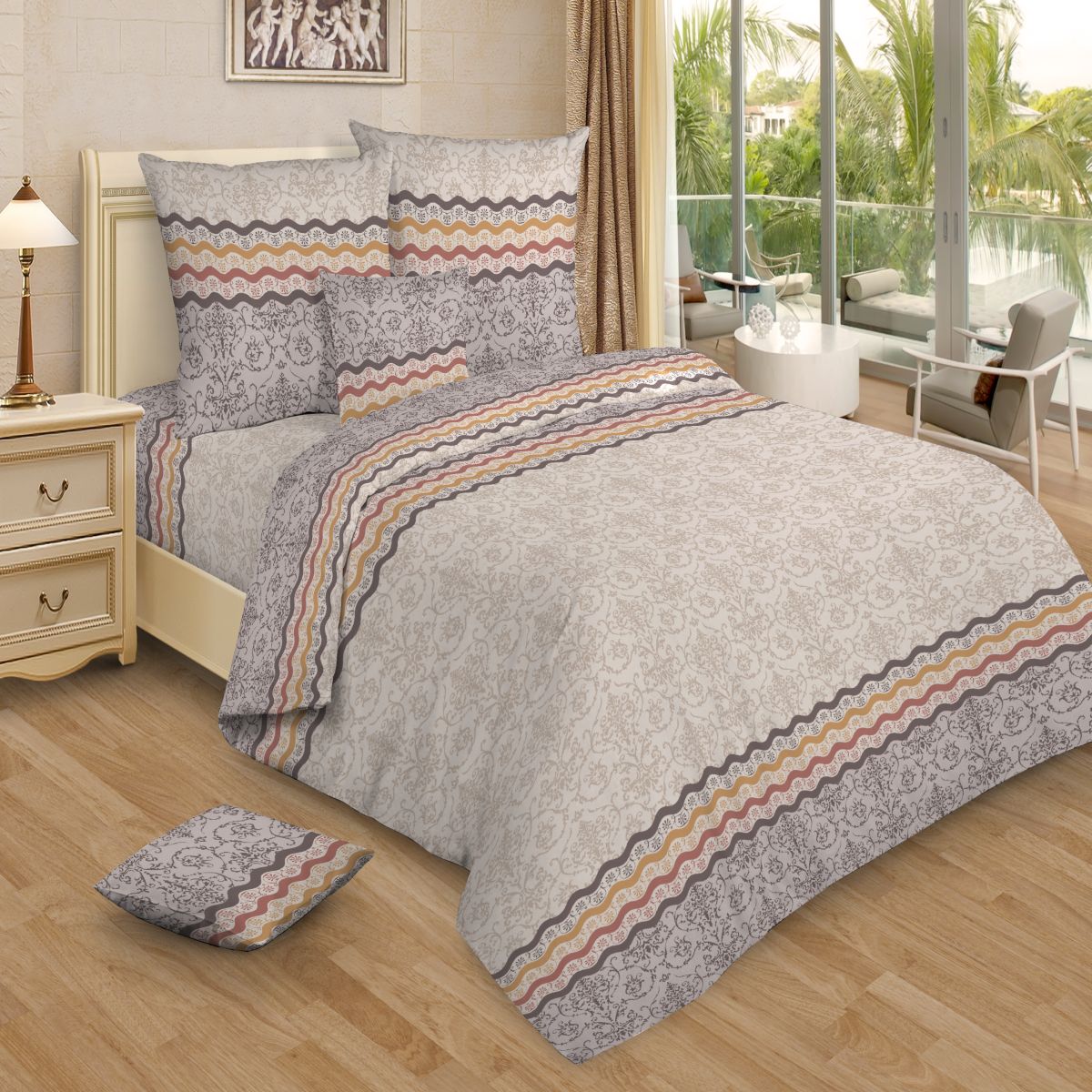 Комплект постельного белья Letto Традиция, евро, наволочки 70 x 70 см, цвет: серый. B261-6B261-6 Комплект постельного белья Letto Традиция, евро, наволочки 70 x 70 см, цвет: серый. B261-6B261-6Серия Letto Традиция выполнена из классической российской бязи, привычной для большинства российских покупательниц. Ткань плотная (125гр/м), используются современные устойчивые красители и в том числе технология с эффектом 3д. Традиционная российская бязь выгодно отличается от импортных аналогов по цене, при том, что сама ткань и толще, меньше сминается и служит намного дольше. Рекомендуется перед первым использованием постирать, но не пересушивать. Применение кондиционера при стирке сделает такое постельное белье мягче и комфортней. Пододеяльник на молнии. Обращаем внимание, что расцветка наволочек может отличаться от представленной на фото.