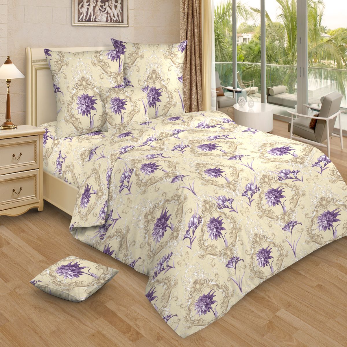 Комплект белья Letto Традиция, евро, наволочки 70x70, цвет: белый. B262-6B262-6 Комплект белья Letto Традиция, евро, наволочки 70x70, цвет: белый. B262-6B262-6Комплект белья Letto Традиция выполнен из классической российской бязи, привычной для большинства российских покупательниц. Ткань плотная (125 г/м), используются современные устойчивые красители и в том числе технология с эффектом 3D. Традиционная российская бязь выгодно отличается от импортных аналогов по цене, при том, что сама ткань толще, меньше сминается и служит намного дольше. Пододеяльник на молнии. Рекомендуется перед первым использованием постирать, но не пересушивать. Применение кондиционера при стирке сделает такое постельное белье мягче и комфортней. Обращаем внимание, что расцветка наволочек может отличаться от представленной на фото.
