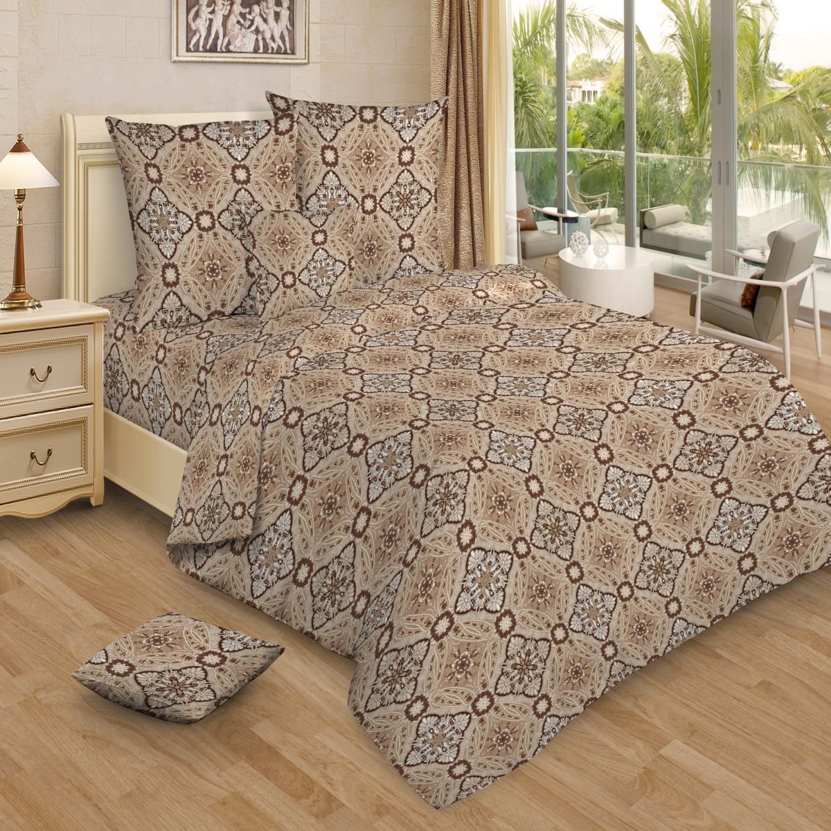 Комплект постельного белья Letto Традиция, 1,5 спальный, наволочки 70 x 70 см, цвет: коричневый. B263-3B263-3 Комплект постельного белья Letto Традиция, 1,5 спальный, наволочки 70 x 70 см, цвет: коричневый. B263-3B263-3Серия Letto Традиция выполнена из классической российской бязи, привычной для большинства российских покупательниц. Ткань плотная (125гр/м), используются современные устойчивые красители и в том числе технология с эффектом 3д. Традиционная российская бязь выгодно отличается от импортных аналогов по цене, при том, что сама ткань и толще, меньше сминается и служит намного дольше. Рекомендуется перед первым использованием постирать, но не пересушивать. Применение кондиционера при стирке сделает такое постельное белье мягче и комфортней. Пододеяльник на молнии. Обращаем внимание, что расцветка наволочек может отличаться от представленной на фото.