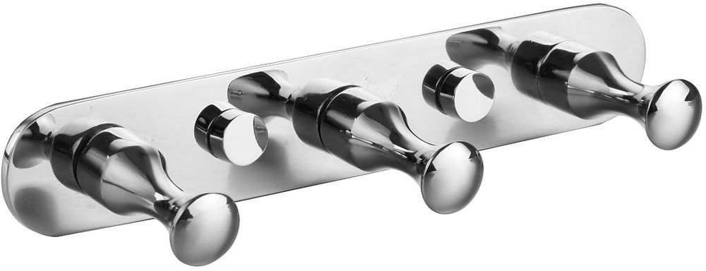 Крючок тройной Milardo. 001SM30M41001SM30M41 Крючок тройной Milardo. 001SM30M41001SM30M41Планка с крючками выполнена из прочного сплава металлов, имеет стойкое никель-хромовое покрытие. В комплекте удобное и надежное крепление.
