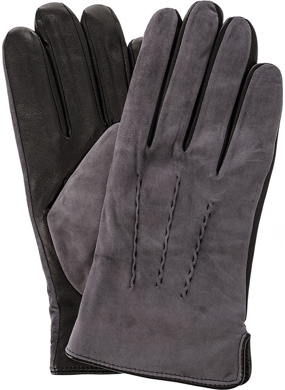 Перчатки мужские Eleganzza, цвет: черныйтемно-серый. IS8218. Размер 8