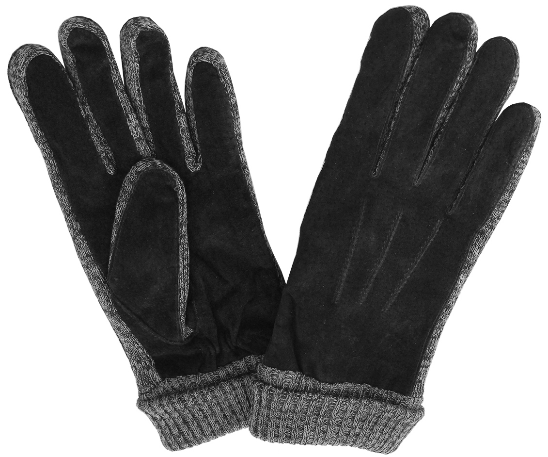 Перчатки Malgrado, цвет: черный, серый. 453WL. Размер 7