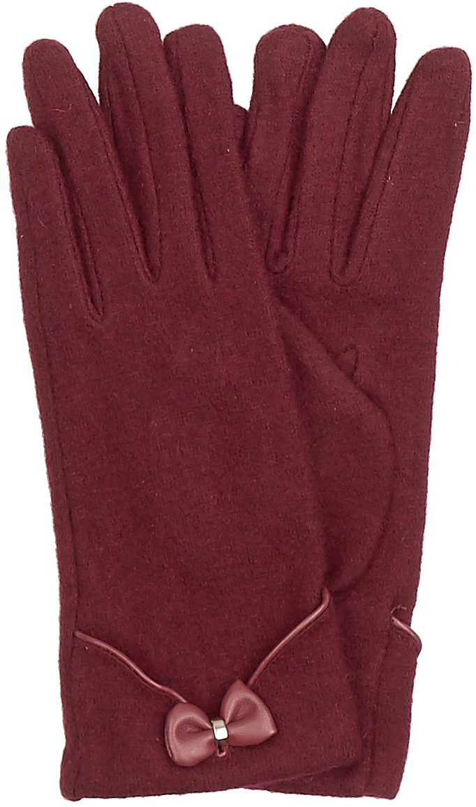 Перчатки женские Malgrado, цвет: бордовый. 424W. Размер 7