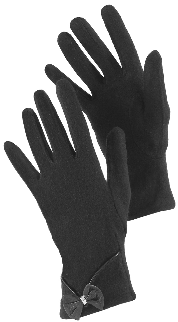 Перчатки женские Malgrado, цвет: черный. 424W. Размер 6,5
