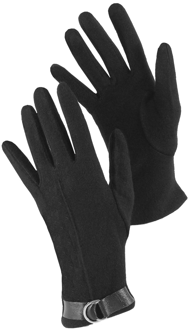 Перчатки женские Malgrado, цвет: черный. 417W. Размер 8