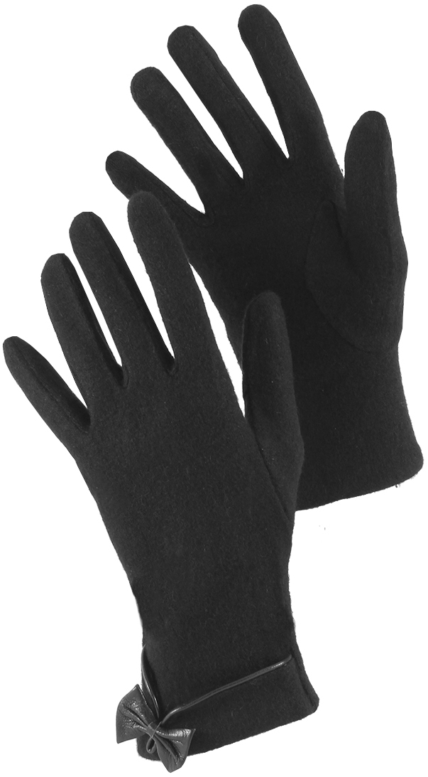 Перчатки женские Malgrado, цвет: черный. 411W. Размер 6,5