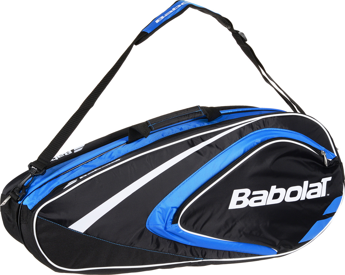 Чехол для теннисных ракеток Babolat Club, на 6 ракеток, цвет: синий751079 Чехол для теннисных ракеток Babolat Club, на 6 ракеток, цвет: синий751079Теннисный чехол для шести теннисных ракеток для тех спортсменов, которым нужен качественный чехол оптимального размера и надежной защитой всего содержимого. В этом сезоне сумка вышла в обновленном дизайне и новой цветовой гамме. Состоит из двух основных отделений и передний карман для организации мелких аксессуаров. Ручка для переноски и регулируемый наплечный ремень. Этот чехол специально создан для соревнующихся игроков, но также он подходит игрокам любых уровней благодаря своим многочисленным функциям. Размер:74 х 33 х 24 см.