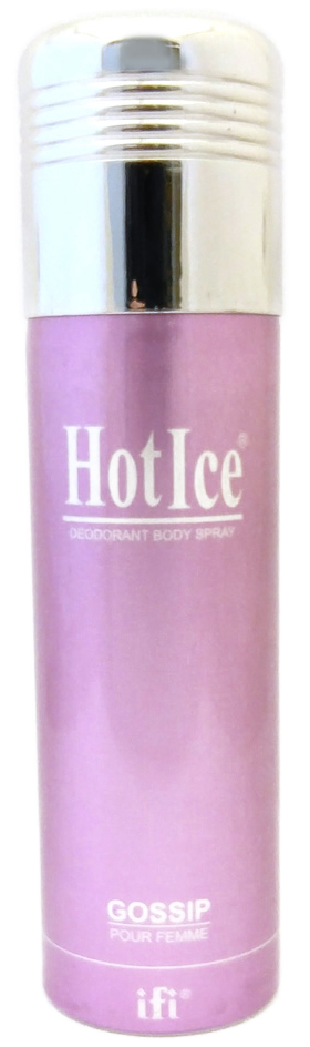 Hot Ice Дезодорант Gossip W Deo Spr, 200 мл216003 Hot Ice Дезодорант Gossip W Deo Spr, 200 мл216003Аромат можно использовать для любого времени суток, но особенно ярко он открывается в вечернее время, превращая хозяйку в волшебный цветок, проглоченный тьмой таинственной ночи. Композиция создана для женского ношения, сочетает в ароматический букет нотки бархатисто-сливочного сандала, освежающего бергамота, шелковисто-пряной розы, пряно-землистого пачули и душистой туберозы, которые играют на контрасте красок друг друга, создавая ощущение истинной эйфории.Дезодорант-спрей Gossip Pour Femme от Hot Ice – аромат стильных, страстных, роковых женщин, знающих себе цену.