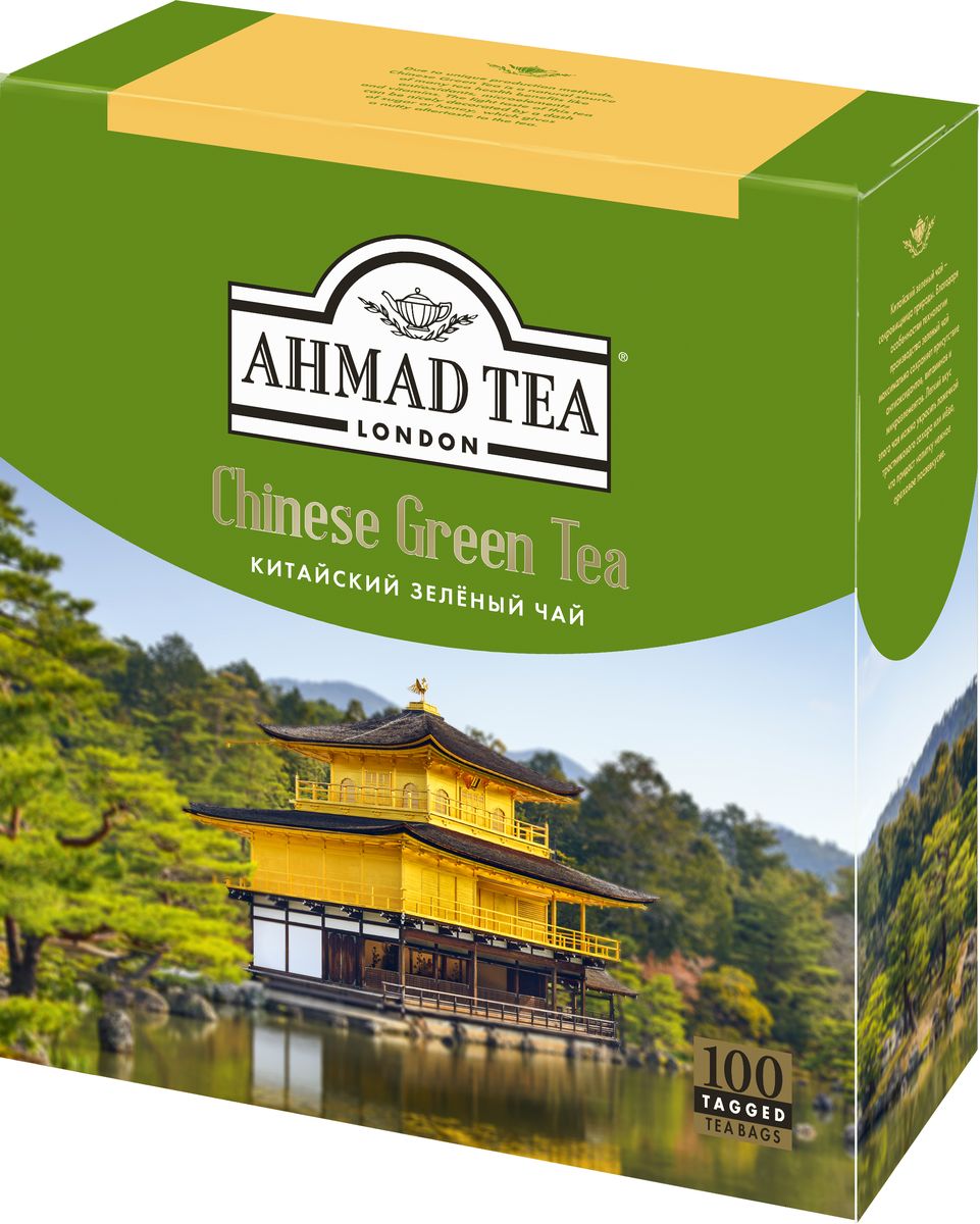 Ahmad Tea Chinese Green Tea зеленый чай в пакетиках, 100 шт1666-08 Ahmad Tea Chinese Green Tea зеленый чай в пакетиках, 100 шт1666-08Китайский зелёный чай Ahmad Tea – сокровищница природы. Благодаря особенностям технологии производства зелёный чай максимально сохраняет присутствие антиоксидантов, витаминов и микроэлементов. Лёгкий вкус этого чая можно украсить ложечкой тростникового сахара или мёдa, что придаст напитку нежное ореховое послевкусие.Заваривать 3-5 минут, температура воды 90°С.