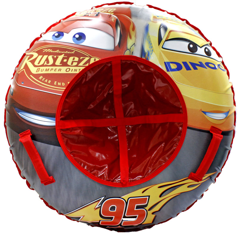 Тюбинг 1Toy Тачки, диаметр 85 смТ10462 Тюбинг 1Toy Тачки, диаметр 85 смТ10462Disney Тачки, тюбинг - надувные сани,резин.автокамера, материал глянцевый пвх 500 гр/кв.м.,85см,букс.трос.