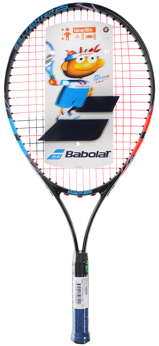 Ракетка теннисная Babolat Ballfighter 25140205 Ракетка теннисная Babolat Ballfighter 25140205Теннисная ракетка Babolat Ballfighter 25 предназначена для юных спортсменов возраста 9-11 лет. Изделие из алюминия имеет небольшой вес и им легко управлять. Это именно то, что нужно для освоения начальных этапов игры. Системы Improvergrip (25/23) и Memogrip (21/19/17) помогают юному игроку правильно держать ракетку. Ракетка оснащена переноской с наплечным ремнем. Длина ракетки: 635 ммДлина грипа: 180 мм Возраст: с 9 до 11 летВес: 220
