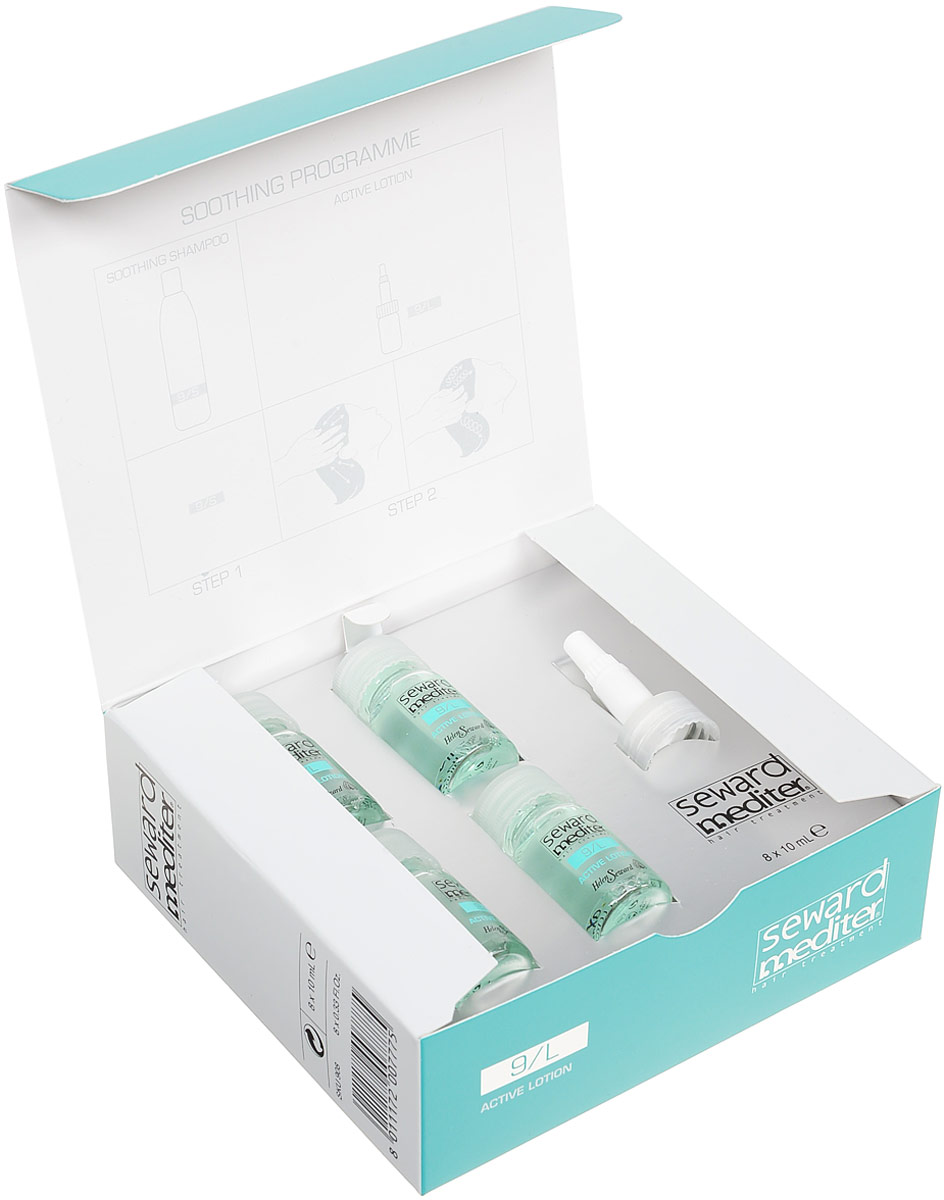 Helen Seward Active Lotion 9/L Успокаивающий лосьон для чувствительной кожи головы, 8х10 мл908 Helen Seward Active Lotion 9/L Успокаивающий лосьон для чувствительной кожи головы, 8х10 мл908Успокаивающий лосьон для кожи головы Helen Seward ACTIVE LOTION 9/L – средство для мягкого и щадящего ухода за чувствительной кожей головы. Позволяет снять аллергическую реакцию после применения химического окрашивания и завивки и предотвратить потерю влаги. Помимо основных функций, лосьон защитит волосы от вредного воздействия ультрафиолета и любых механических повреждений. В состав средства входят морские экстракты и Calm-Complex, которые питают и насыщают каждый волосок необходимыми полезными веществами. Успокаивающий лосьон моментально снимает зуд и общее раздражение кожных покровов, а также глубоко увлажняет волосы, возвращая им ухоженный и здоровый вид.