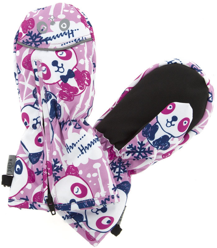 Варежки для девочки Reike Панда, цвет: розовый. RW18_PND1 pink. Размер 2RW18_PND1 pink Варежки для девочки Reike Панда, цвет: розовый. RW18_PND1 pink. Размер 2RW18_PND1 pinkВарежки Reike Панда выполнены из ветрозащитной, водонепроницаемой и дышащей мембранной ткани, декорированной принтом в стиле коллекции Панда. Мягкая подкладка из флиса обеспечивает дополнительный комфорт и тепло. Запястья оформлены резинкой, ладони дополнительно усилены. Тыльная сторона варежек оформлена светоотражающими деталями и молнией для облегчения надевания.