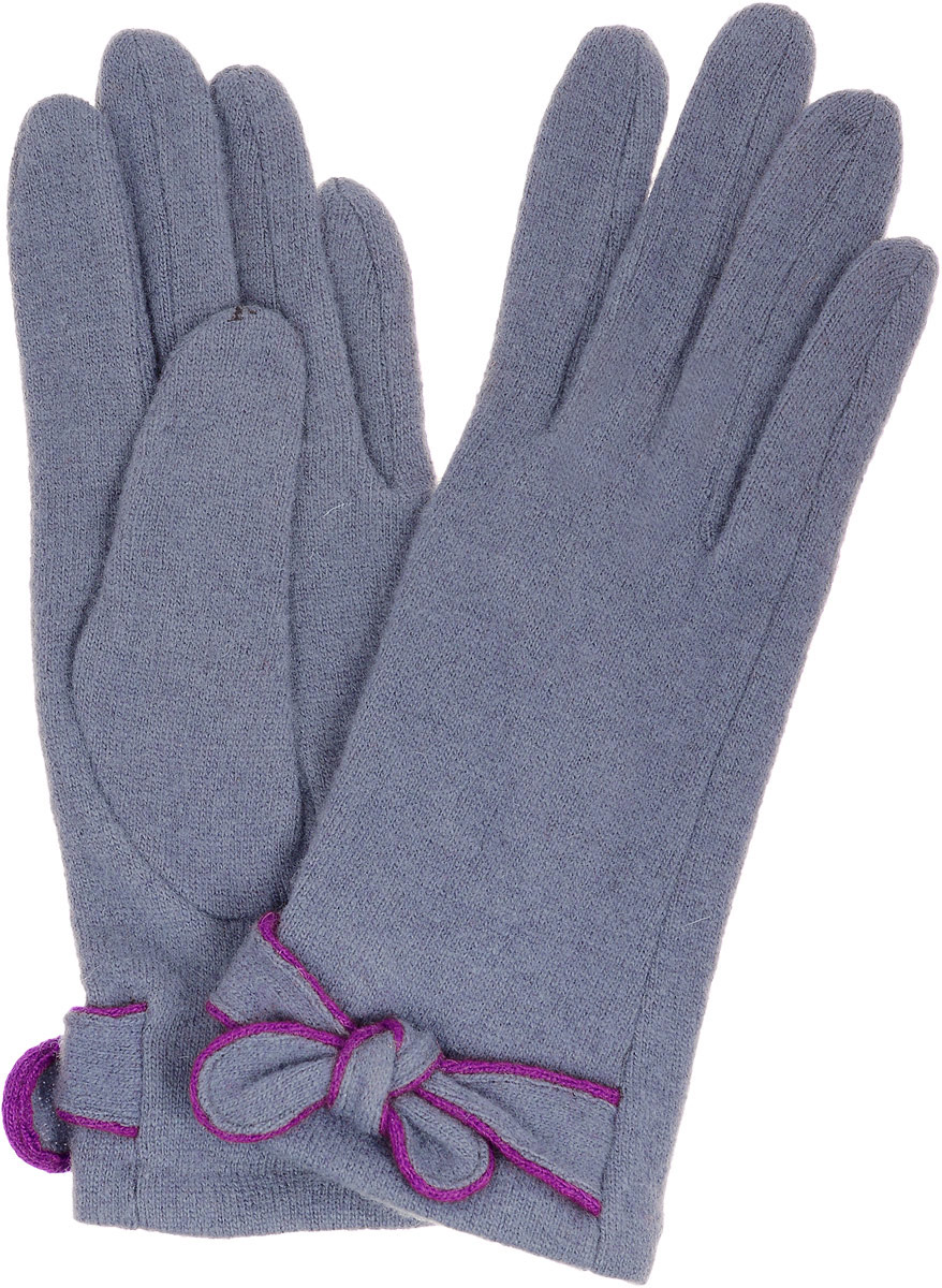 Перчатки женские Labbra, цвет: серый, фиолетовый. LB-PH-49. Размер M
