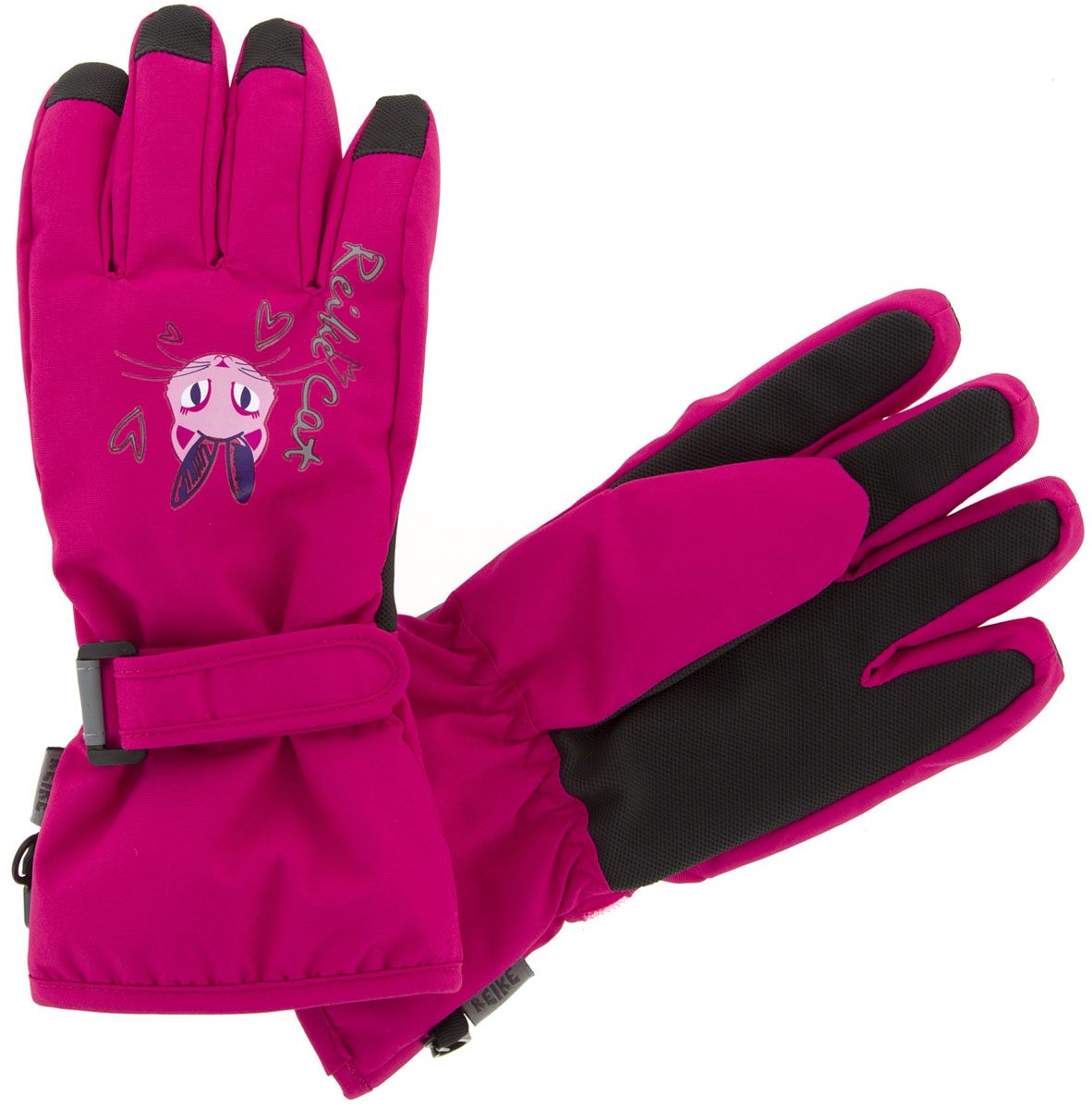 Перчатки для девочки Reike Кошечки, цвет: фуксия. RW18_PRC2 fuchsia. Размер 6RW18_PRC2 fuchsia Перчатки для девочки Reike Кошечки, цвет: фуксия. RW18_PRC2 fuchsia. Размер 6RW18_PRC2 fuchsiaПерчатки для девочки Reike Кошечки выполнены из ветрозащитной, водонепроницаемой и дышащей мембранной ткани, декорированной принтом в стиле коллекции. Мягкая подкладка из флиса обеспечивает дополнительный комфорт и тепло. Запястья оформлены резинкой и регулируемой липучкой, ладони и пальцы дополнительно усилены.