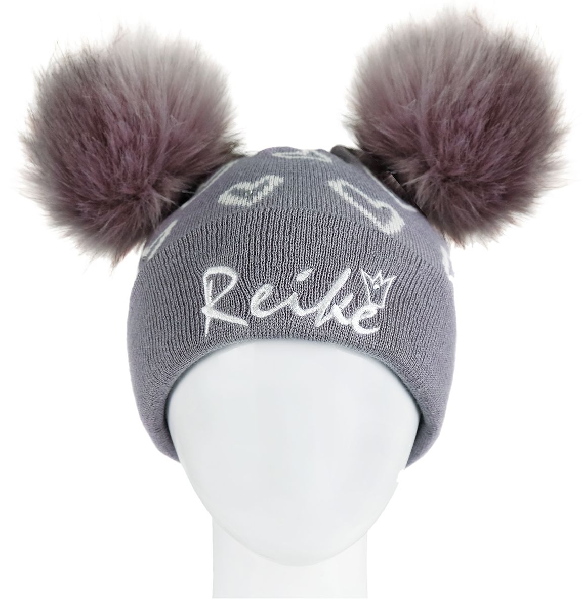 Шапка для девочки Reike Кошечки, цвет: серый. RKN1718-2_PRC grey. Размер 52RKN1718-2_PRC grey Шапка для девочки Reike Кошечки, цвет: серый. RKN1718-2_PRC grey. Размер 52RKN1718-2_PRC greyШапка для девочки Reike Кошечки изготовлена из высококачественного материала на основе шерсти и акрила. Модель двухслойной вязки с отворотом дополнительно утеплена на ушках. Шапочка с двумя помпонами из искусственного меха спереди декорирована стразами и вышитым логотипом Reike.Уважаемые клиенты!Размер, доступный для заказа, является обхватом головы.
