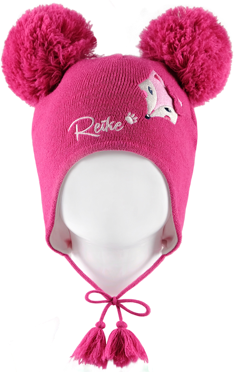 Шапка для девочки Reike Умная Лиса, цвет: фуксия. RKN1718-1_SF fuchsia. Размер 50RKN1718-1_SF fuchsia Шапка для девочки Reike Умная Лиса, цвет: фуксия. RKN1718-1_SF fuchsia. Размер 50RKN1718-1_SF fuchsiaШапка на завязках с кисточками Reike Умная Лиса изготовлена из высококачественного материала на основе шерсти и акрила. Модель с хлопковой подкладкой дополнительно утеплена на ушках. Шапочка с двумя объемными помпонами украшена логотипом Reike и вышивкой лисички с объемным бантиком в стиле коллекции.Уважаемые клиенты!Размер, доступный для заказа, является обхватом головы.