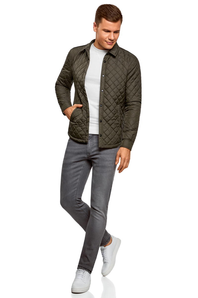 Куртка мужская oodji Lab, цвет: хаки. 1L111016M/44335N/6600N. Размер XXL-182 (58/60-182)1L111016M/44335N/6600N Куртка мужская oodji Lab, цвет: хаки. 1L111016M/44335N/6600N. Размер XXL-182 (58/60-182)1L111016M/44335N/6600NМужская куртка oodji изготовлена из полиамида. Модель имеет тонкий слой утеплителя и застёгивается кнопки. Спереди на куртке расположено два врезных кармана. Низ рукавов фиксируется кнопками.