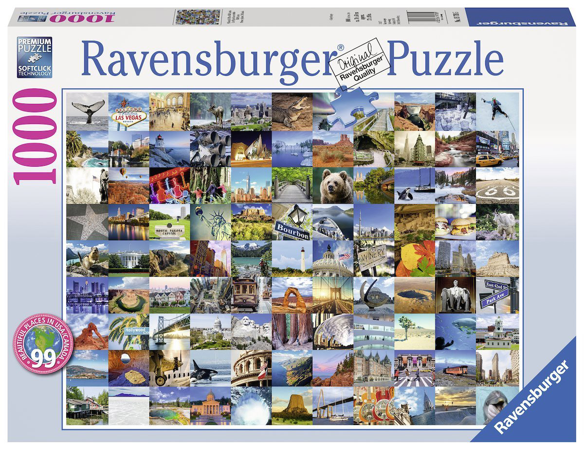 Ravensburger Пазл 99 красивых мест Америки и Канады