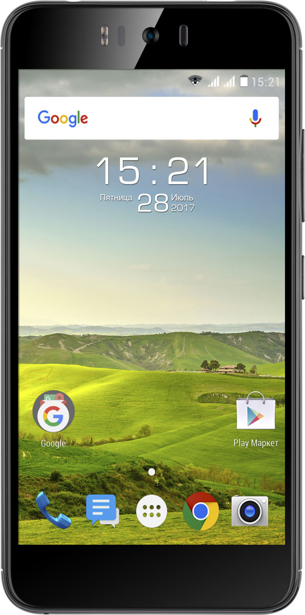 Fly Selfie 1 FS520, Black10289 Fly Selfie 1 FS520, Black10289Fly Selfie 1 FS520 – смартфон, объединяющий в себе технологии для создания качественных фотографий и необходимые характеристики для эффективной коммуникации.Fly Selfie 1 FS520 позволит сохранить лучшие моменты тёплых дней с помощью двух камер с разрешением 13 Мпикс и зарядить смартфон самыми яркими снимками!Фронтальная селфи-камера с большим объективом вместит в кадре самую большую компанию, а портретная вспышка обеспечит яркие снимки с естественной цветопередачей. Широкая диафрагма f/2.0 позволит делать автопортреты высокого качества даже в условиях низкой освещённости, а наличие встроенных режимов съёмки и дополнительных эффектов поможет довести до идеала любой снимок.Ценителям модных трендов не менее важен красивый внешний вид их мобильного устройства. Fly Selfie 1 будет для вас не только надежным средством связи, но и стильным аксессуаром. Тонкий корпус смартфона выполнен из матированного алюминия и имеет приятную слегка прохладную металлическую текстуру. Лазерное обрамление элементов устройства и слегка изогнутое по краям 2.5D стекло экрана делают образ смартфона эстетически завершенным.Большой дисплей с диагональю 5.2” и HD разрешением расширит привычные границы и позволит буквально погрузиться в мобильный контент. Благодаря узким рамкам и закруглённым граням по периметру 2.5D экрана изображение выглядит более реалистичным, в то время как качественная матрица IPS Full Lamination является гарантом отличной цветопередачи и отсутствия искажений цвета при широких углах просмотра. Защиту экрана от небольших повреждений и сколов обеспечивает стекло повышенной прочности Panda glass.Важная особенность модели – это наличие сенсора Fingerprint, с помощью которого владелец Fly Selfie 1 сможет сохранить свои данные в максимальной безопасности. Мгновенная разблокировка Fly Selfie 1 осуществляется простым прикосновением пальца к сканеру отпечатков пальцев на задней панели.Fly Selfie 1 обеспечит вас качественной связью и мгновенным доступом в интернет. Смартфон традиционно имеет два слота для микро SIM-карт, что позволит одновременно использовать различные тарифные планы для экономии средств, и работает в 2G / 3G / 4G cat 4 (band 3, 7, 20) сетях, благодаря чему вы сможете загружать данные со скоростью до 150 Мб/с.Fly Selfie 1 работает на базе операционной системы Android 7.0 Nougat под управлением производительного четырехъядерного процессора MT6737 от MediaTek с тактовой частотой 1.25 ГГц. Моментальный отклик, быстрая загрузка приложений, плавная работа в многозадачном режиме в сочетании с интуитивно понятным интерфейсом и дополнительными возможностями Android Nougat позволят сосредоточиться на самом главном.Слушайте любимую музыку или подкасты, сочетая это с работой в приложениях – ёмкий аккумулятор Fly Selfie 1 объёмом 3000 мАч обеспечит длительную работу смартфона без дополнительной подзарядки.Телефон сертифицирован EAC и имеет русифицированный интерфейс меню и Руководство пользователя.