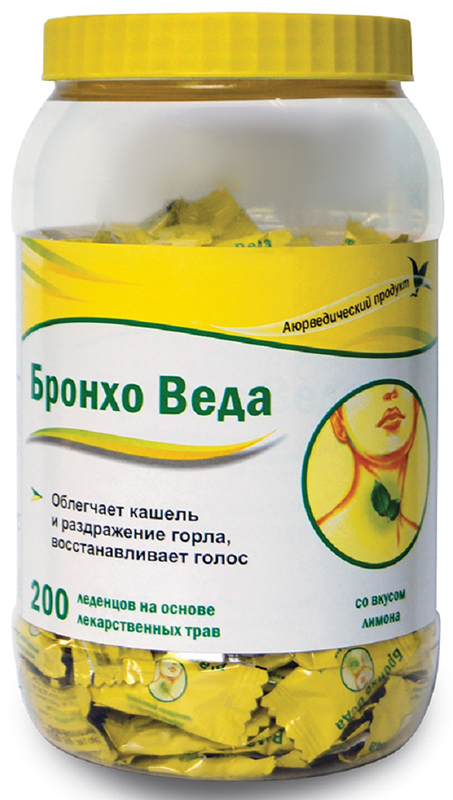 Бронхо Веда леденцы травяные №200 (со вкусом лимона)223901 Бронхо Веда леденцы травяные №200 (со вкусом лимона)223901БРОНХО ВЕДА (Травяные леденцы со вкусом лимона) - леденцы на основе лекарственных трав, созданные по канонам Аюрведической медицины; облегчают кашель и раздражение горла, восстанавливают голос. Сфера применения: ОториноларингологияПротив гриппа и простуды