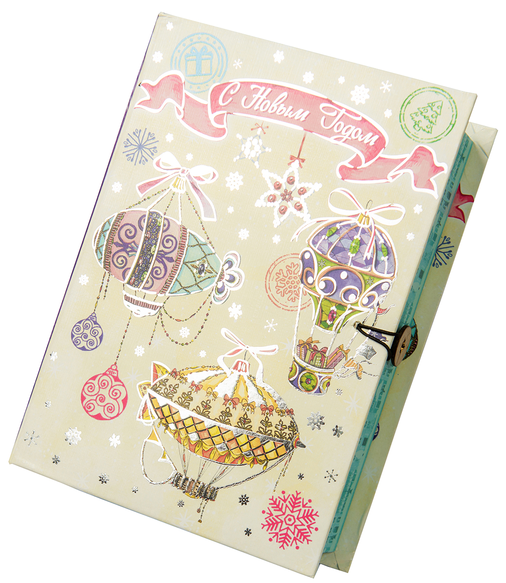 Коробка подарочная Magic Time Новогодние воздушные шары, размер S. 7502675026 Коробка подарочная Magic Time Новогодние воздушные шары, размер S. 7502675026Подарочная коробка Новогодние воздушные шары-S из мелованного, ламинированного, негофрированного картона плотностью 1100 г, м2, с полноцветным декоративным рисунком на внутренней и наружной части, 18x12x5, артикул 75026