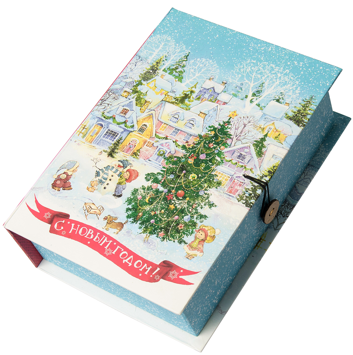 Коробка подарочная Magic Time Новогодняя площадь, размер M. 7503975039 Коробка подарочная Magic Time Новогодняя площадь, размер M. 7503975039Подарочная коробка Новогодняя площадь-M из мелованного, ламинированного, негофрированного картона плотностью 1100 г, м2, с полноцветным декоративным рисунком на внутренней и наружной части, 20x14x6, артикул 75039