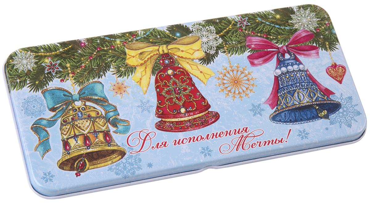 Коробочка для денег подарочная Magic Time Елки с колокольчиками. 7634576345 Коробочка для денег подарочная Magic Time Елки с колокольчиками. 7634576345Подарочная коробочка для денег Конверт для денег Елки с колокольчиками из черного окрашенного металла, 16,6 х 7,6 х 1см, артикул 76345