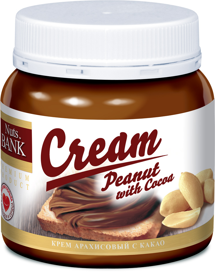 Nuts Bank Крем арахисовый с какао, 250 гU921521 Nuts Bank Крем арахисовый с какао, 250 гU921521За высокое содержание белка арахисовую пасту любят те, кто занимается спортом и набирает мышечную массу. У пасты широкий спектр лечебных возможностей. Она укрепляет иммунную систему, благодаря цинку, и борется со склерозом, опираясь на помощь линолевой кислоты, снижающей порог плохого холестерина.