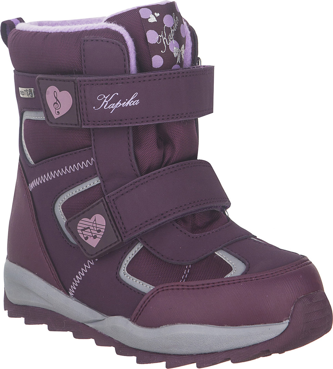Ботинки для девочки Kapika KapiTEX, цвет: фиолетовый. 43214-1. Размер 32