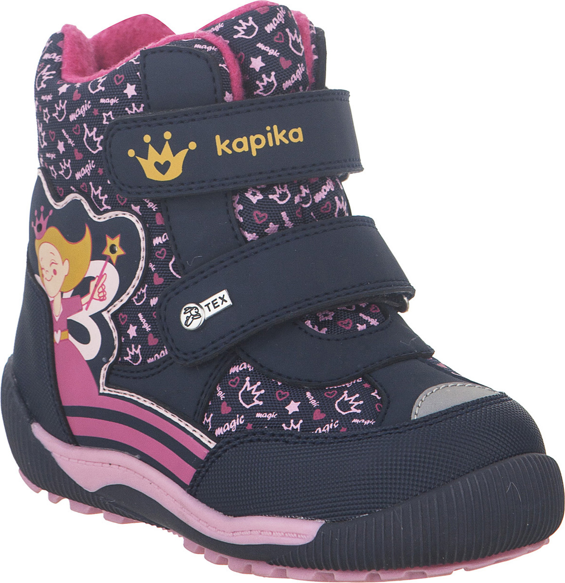 Ботинки для девочки Kapika KapiTEX, цвет: темно-синий. 41214-2. Размер 23