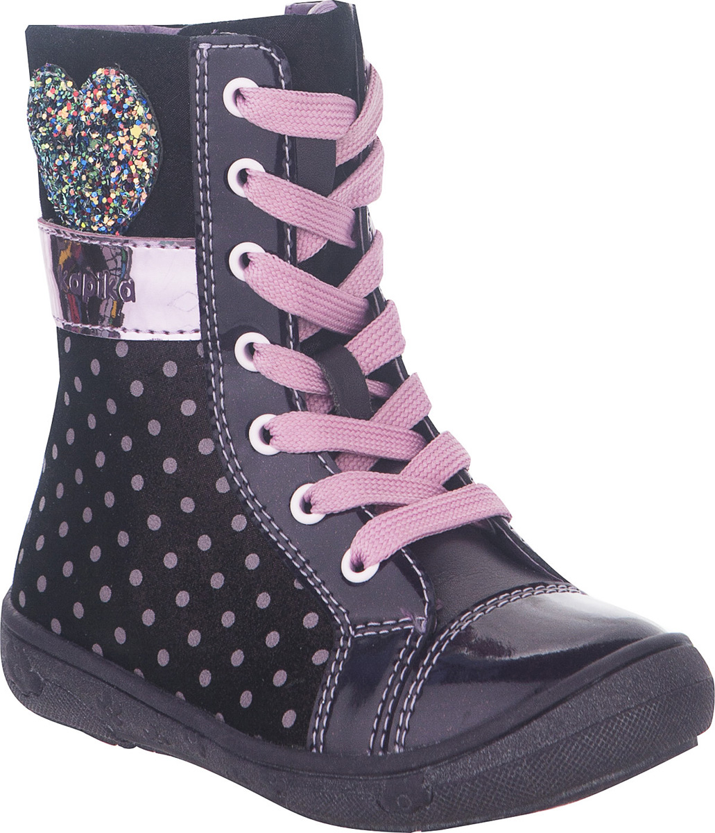 Ботинки для девочки Kapika, цвет: фиолетовый, розовый. 52285. Размер 25