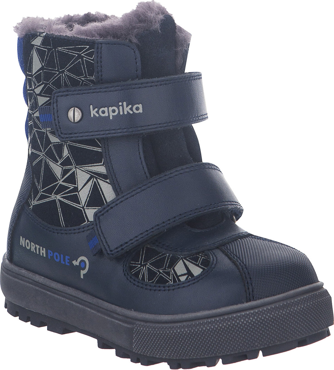 Ботинки для мальчика Kapika, цвет: темно-синий. 62107. Размер 23