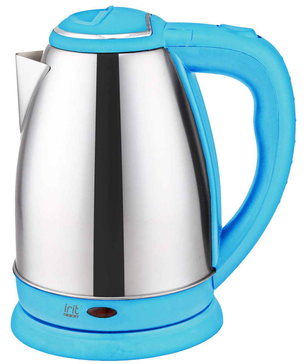 Irit IR-1337, Blue электрический чайникIR-1337_blue Irit IR-1337, Blue электрический чайникIR-1337_blueЧайник электрический, Мощность 1500 Вт, 1,8л. Дисковый нагревательный элемент, корпус из нержавеющей стали, возможность поворота чайника на подставке 360°, автоотключение при вскипании, защита от работы без воды, световой индикатор работы. Цвет голубой