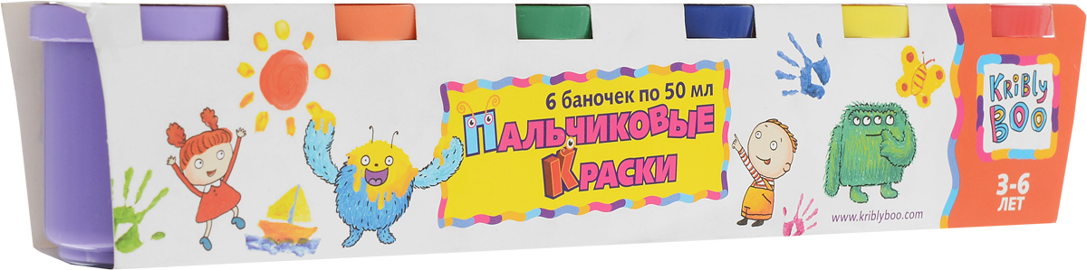 Kribly Boo Краски пальчиковые 6 цветов 4452644526 Kribly Boo Краски пальчиковые 6 цветов 4452644526
