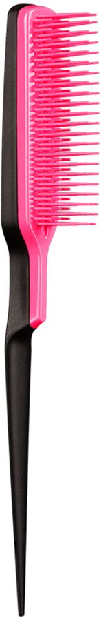Tangle Teezer Расческа Back-Combing2100 Tangle Teezer Расческа Back-Combing2100Tangle Teezer Back-Combing Hairbrush – расческа, созданная специально для начесов. Преимущество расчески в ее зубчиках: благодаря их уникальному двухуровневому строению и расположению, волосы не спутываются и не повреждаются во время создания начеса, а специальная форма в виде бутылочек позволяет сохранить гладкость волос. Волосы становятся объемными, сохраняют свой естественный блеск и эластичность. Специальная ручка (хвостик) удобна для разделения волос на ровные пряди. Расческа Tangle Teezer Back-Combing Hairbrush представлена в черно-розовом цвете.