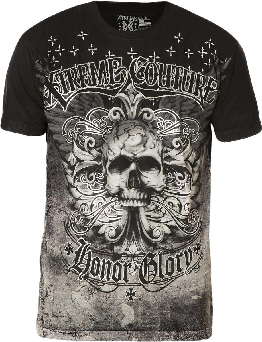 Футболка мужская Affliction Xtreme Couture Shot Down, цвет: черный. X1251. Размер L (50)X1251 Футболка мужская Affliction Xtreme Couture Shot Down, цвет: черный. X1251. Размер L (50)X1251Футболка мужская Affliction выполнена из натурального хлопка. Модель с круглым вырезом горловины и короткими рукавами оформлена оригинальным принтом.