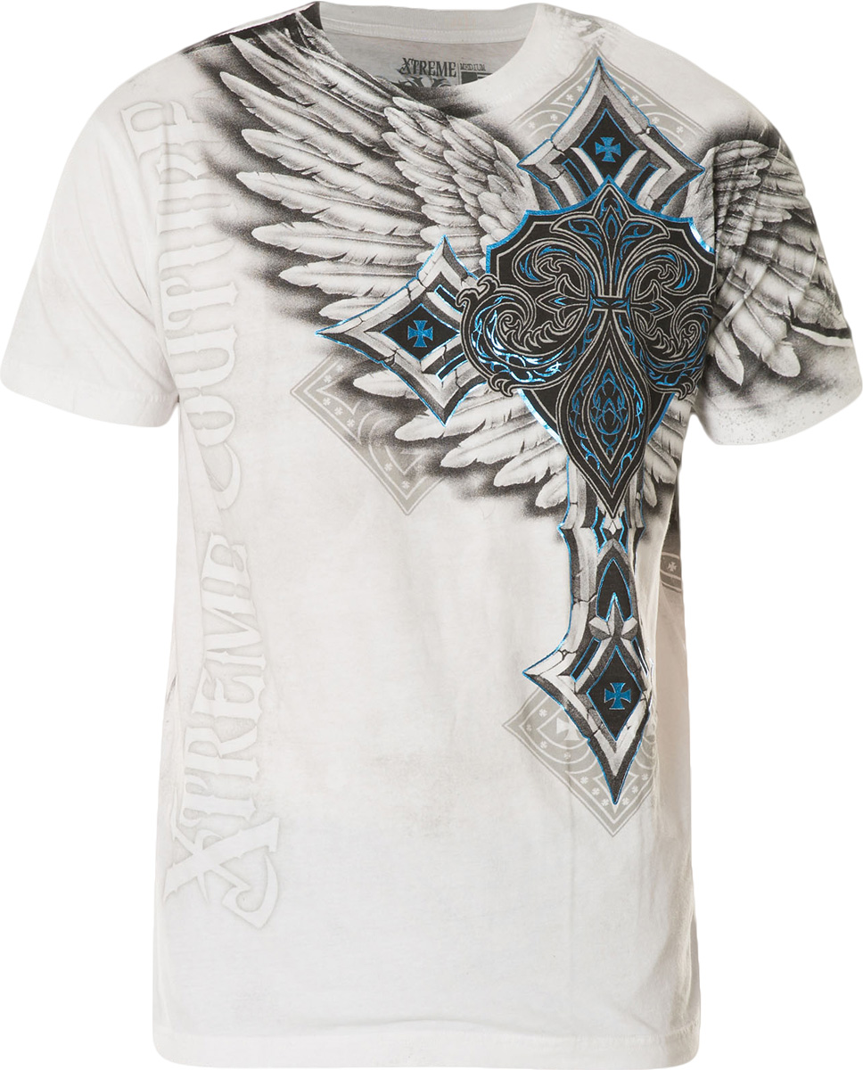 Футболка мужская Affliction Xtreme Couture Last Blow, цвет: белый. X1242. Размер 2XL (54)X1242 Футболка мужская Affliction Xtreme Couture Last Blow, цвет: белый. X1242. Размер 2XL (54)X1242Футболка мужская Affliction выполнена из натурального хлопка. Модель с круглым вырезом горловины и короткими рукавами оформлена оригинальным принтом.